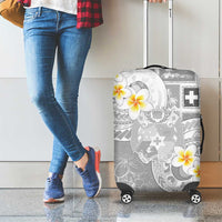 Tonga Christmas Luggage Cover Kilisimasi Fiefia Retro Style White LT05 - Polynesian Pride