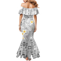 Tonga Christmas Mermaid Dress Kilisimasi Fiefia Retro Style White - Polynesian Pride