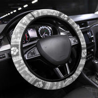 Tonga Christmas Steering Wheel Cover Kilisimasi Fiefia Retro Style White - Polynesian Pride