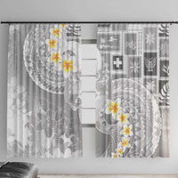 Tonga Christmas Window Curtain Kilisimasi Fiefia Retro Style White - Polynesian Pride