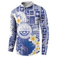 Federated States Of Micronesia Christmas Button Sweatshirt Retro Style Bright Version - Polynesian Pride