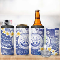 Federated States Of Micronesia Christmas 4 in 1 Can Cooler Tumbler Retro Style Bright Version - Polynesian Pride