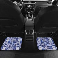 Federated States Of Micronesia Christmas Car Mats Retro Style Bright Version LT05 Set 2pcs - Back Blue - Polynesian Pride