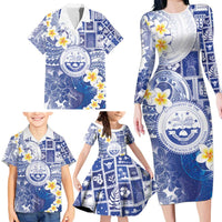 Federated States Of Micronesia Christmas Family Matching Long Sleeve Bodycon Dress and Hawaiian Shirt Retro Style Bright Version - Polynesian Pride