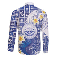 Federated States Of Micronesia Christmas Family Matching Long Sleeve Bodycon Dress and Hawaiian Shirt Retro Style Bright Version - Polynesian Pride