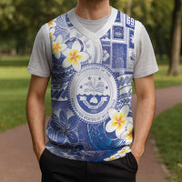 Federated States Of Micronesia Christmas Knitted V-Neck Vest Retro Style Bright Version LT05 - Polynesian Pride