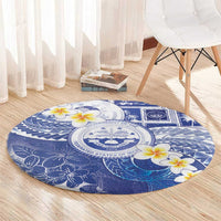 Federated States Of Micronesia Christmas Round Carpet Retro Style Bright Version - Polynesian Pride