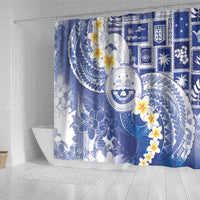 Federated States Of Micronesia Christmas Shower Curtain Retro Style Bright Version - Polynesian Pride