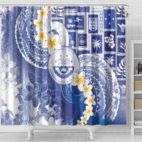 Federated States Of Micronesia Christmas Shower Curtain Retro Style Bright Version - Polynesian Pride