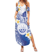 Federated States Of Micronesia Christmas Summer Maxi Dress Retro Style Bright Version - Polynesian Pride