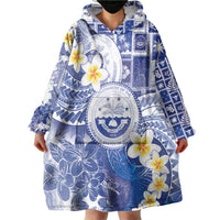 Federated States Of Micronesia Christmas Wearable Blanket Hoodie Retro Style Bright Version - Polynesian Pride