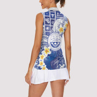 Federated States Of Micronesia Christmas Women Sleeveless Polo Shirt Retro Style Bright Version - Polynesian Pride