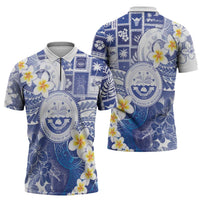 Federated States Of Micronesia Christmas Zipper Polo Shirt Retro Style Bright Version LT05 - Polynesian Pride