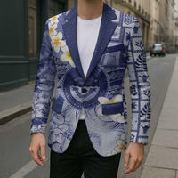 Federated States Of Micronesia Christmas Blazer Retro Style Dark Version - Polynesian Pride