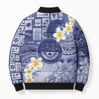 Federated States Of Micronesia Christmas Bomber Puffer Jacket Retro Style Dark Version - Polynesian Pride