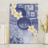 Federated States Of Micronesia Christmas Canvas Wall Art Retro Style Dark Version - Polynesian Pride