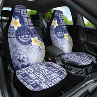 Federated States Of Micronesia Christmas Car Seat Cover Retro Style Dark Version LT05 One Size Navy - Polynesian Pride