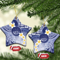 Federated States Of Micronesia Christmas Ceramic Ornament Retro Style Dark Version - Polynesian Pride