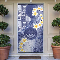 Federated States Of Micronesia Christmas Door Cover Retro Style Dark Version - Polynesian Pride