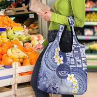 Federated States Of Micronesia Christmas Grocery Bag Retro Style Dark Version - Polynesian Pride