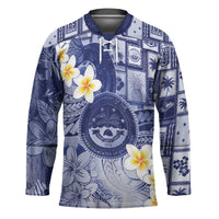 Federated States Of Micronesia Christmas Hockey Jersey Retro Style Dark Version LT05 Unisex Navy - Polynesian Pride