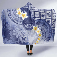 Federated States Of Micronesia Christmas Hooded Blanket Retro Style Dark Version - Polynesian Pride