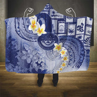 Federated States Of Micronesia Christmas Hooded Blanket Retro Style Dark Version - Polynesian Pride