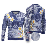 Federated States Of Micronesia Christmas Ugly Christmas Sweater Retro Style Dark Version - Polynesian Pride