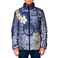 Federated States Of Micronesia Christmas Padded Jacket Retro Style Dark Version - Polynesian Pride