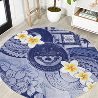 Federated States Of Micronesia Christmas Round Carpet Retro Style Dark Version - Polynesian Pride