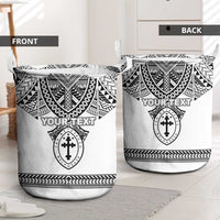 Personalised Melanesian Brotherhood Laundry Basket With Tribal Pattern - Polynesian Pride