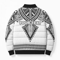 Personalised Melanesian Brotherhood Bomber Puffer Jacket With Tribal Pattern - Polynesian Pride