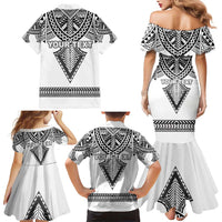 Personalised Melanesian Brotherhood Family Matching Mermaid Dress and Hawaiian Shirt With Tribal Pattern - Polynesian Pride