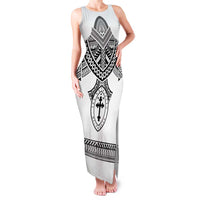 Personalised Melanesian Brotherhood Family Matching Tank Maxi Dress and Hawaiian Shirt With Tribal Pattern - Polynesian Pride