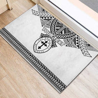 Personalised Melanesian Brotherhood Rubber Doormat With Tribal Pattern - Polynesian Pride