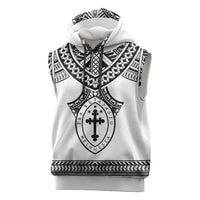 Personalised Melanesian Brotherhood Sleeveless Hoodie With Tribal Pattern - Polynesian Pride