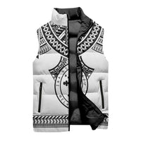 Personalised Melanesian Brotherhood Sleeveless Puffer Jacket With Tribal Pattern - Polynesian Pride