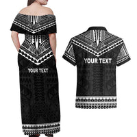 Personalised Melanesian Brotherhood Couples Matching Off Shoulder Maxi Dress and Hawaiian Shirt Ministry Faith And Mission - Polynesian Pride