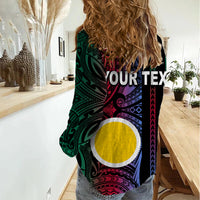 Custom Vanuatu Shefa Women Casual Shirt Polynesian Tribal LT6 - Polynesian Pride
