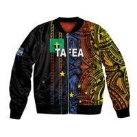 Custom Vanuatu Tafea Bomber Jacket Polynesian Tribal LT6 Unisex Black - Polynesian Pride