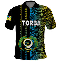 Custom Vanuatu Torba Polo Shirt Polynesian Tribal LT6 Black - Polynesian Pride