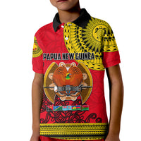 Papua New Guinea Kid Polo Shirt Melanesian Festival 2023 LT6 Kid Red - Polynesian Pride
