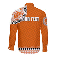 Tonga School Tailulu College Long Sleeve Button Shirt Tribal Pattern LT6 - Polynesian Pride