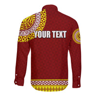 Tonga School Tonga High School Long Sleeve Button Shirt Tribal Pattern LT6 - Polynesian Pride