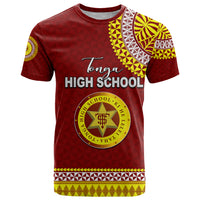 Tonga School Tonga High School T Shirt Tribal Pattern LT6 Maroon - Polynesian Pride