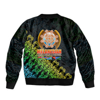 Melanesian Festival 2023 Bomber Jacket Fest'Napuan Black Style LT6 - Polynesian Pride