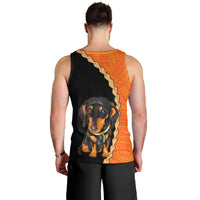 Custom Dachshund Dog Men Tank Top With Polynesian Tribal Tattoo LT6 - Polynesian Pride