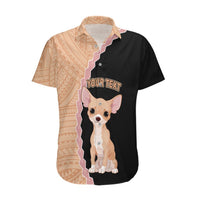 Custom Chihuahua Dog Hawaiian Shirt With Polynesian Tribal Tattoo LT6 Black - Polynesian Pride