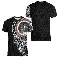 Polynesian Boxer Dog Women V Neck T Shirt Dog In My Heart LT6 - Polynesian Pride