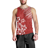 Hawaii Summer Men Tank Top Mix Polynesian Red LT6 - Polynesian Pride